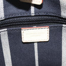 BURBERRY Shoulder Bag Canvas Navy Silver Auth ti2969-17