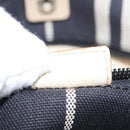 BURBERRY Shoulder Bag Canvas Navy Silver Auth ti2969-12