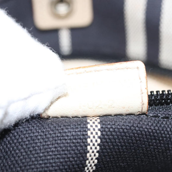 BURBERRY Shoulder Bag Canvas Navy Silver Auth ti2969