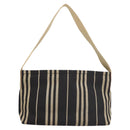 BURBERRY Shoulder Bag Canvas Navy Silver Auth ti2969-2