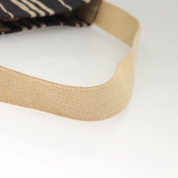 BURBERRY Shoulder Bag Canvas Navy Silver Auth ti2969