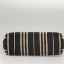 BURBERRY Shoulder Bag Canvas Navy Silver Auth ti2969-5