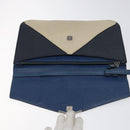 FENDI Clutch Bag Leather Blue Auth ti2970-9