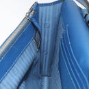 FENDI Clutch Bag Leather Blue Auth ti2970-19
