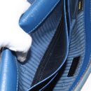 FENDI Clutch Bag Leather Blue Auth ti2970-20