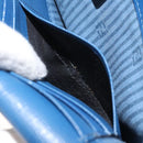 FENDI Clutch Bag Leather Blue Auth ti2970-22