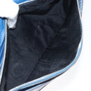 FENDI Clutch Bag Leather Blue Auth ti2970-23