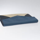 FENDI Clutch Bag Leather Blue Auth ti2970-5