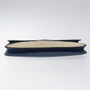 FENDI Clutch Bag Leather Blue Auth ti2970-6