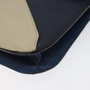 FENDI Clutch Bag Leather Blue Auth ti2970-7