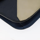 FENDI Clutch Bag Leather Blue Auth ti2970-14