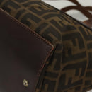 FENDI Zucca Canvas Hand Bag Black Brown Auth ti2971-11