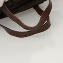 FENDI Zucca Canvas Hand Bag Black Brown Auth ti2971-7