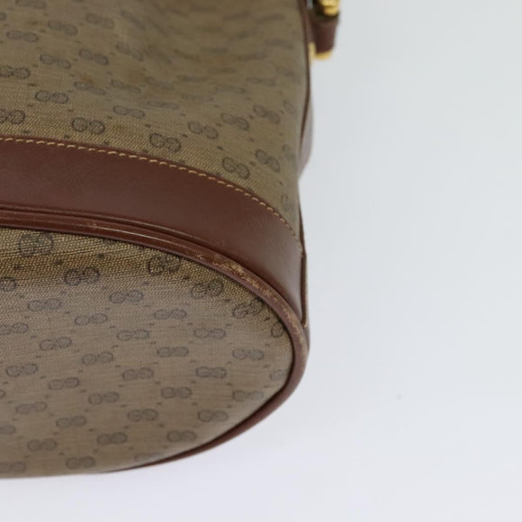 GUCCI Micro GG Supreme Shoulder Bag Beige Gold 007 86 0044 Auth ti2975