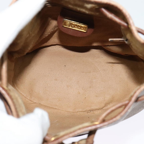 GUCCI Micro GG Supreme Shoulder Bag Beige Gold 007 86 0044 Auth ti2975