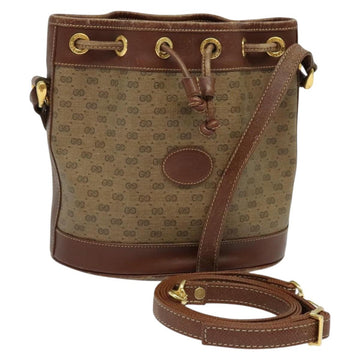 GUCCI Micro GG Supreme Shoulder Bag Beige Gold 007 86 0044 Auth ti2975