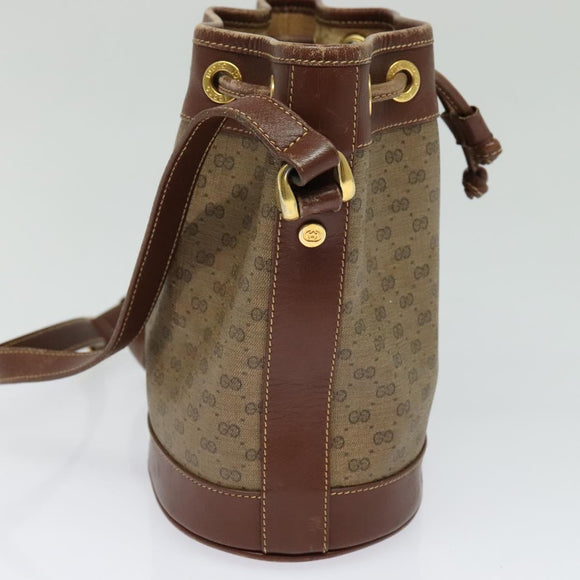 GUCCI Micro GG Supreme Shoulder Bag Beige Gold 007 86 0044 Auth ti2975