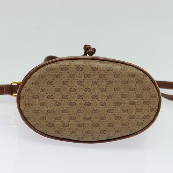 GUCCI Micro GG Supreme Shoulder Bag Beige Gold 007 86 0044 Auth ti2975
