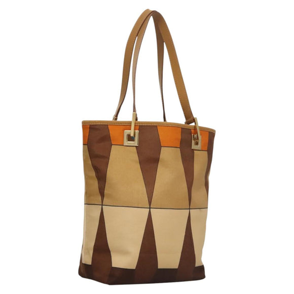 GUCCI Hand Bag Nylon Brown 002 9099 Auth ti2976