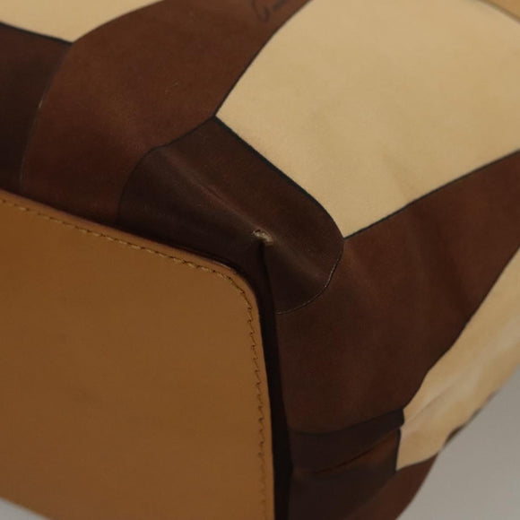 GUCCI Hand Bag Nylon Brown 002 9099 Auth ti2976