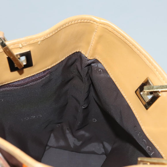 GUCCI Hand Bag Nylon Brown 002 9099 Auth ti2976