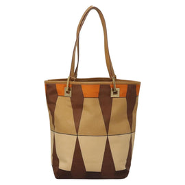 GUCCI Hand Bag Nylon Brown 002 9099 Auth ti2976 - 0