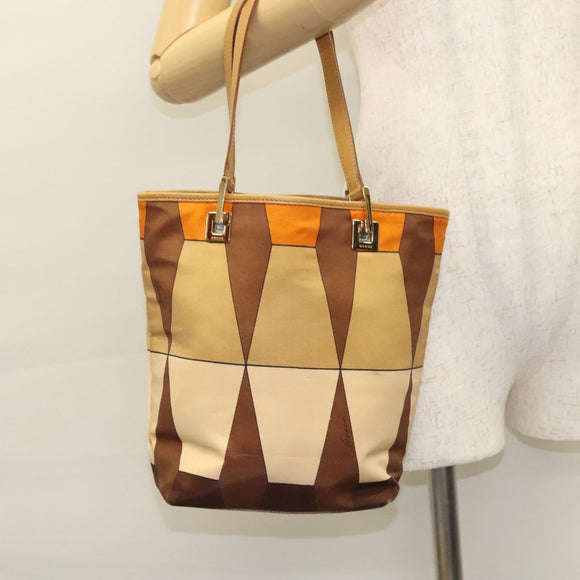 GUCCI Hand Bag Nylon Brown 002 9099 Auth ti2976