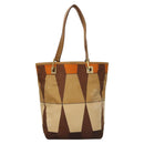 GUCCI Hand Bag Nylon Brown 002 9099 Auth ti2976-3