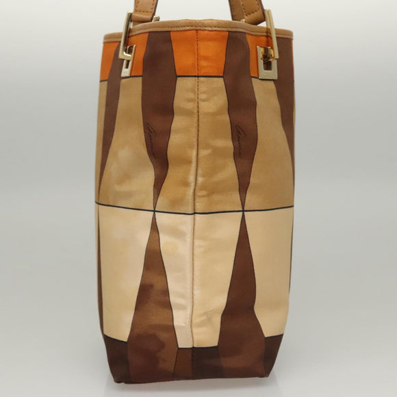 GUCCI Hand Bag Nylon Brown 002 9099 Auth ti2976