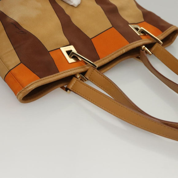 GUCCI Hand Bag Nylon Brown 002 9099 Auth ti2976
