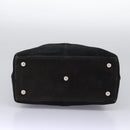 GUCCI Hand Bag Suede 2way Black Silver Auth ti2978-6