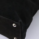 GUCCI Hand Bag Suede 2way Black Silver Auth ti2978-15