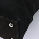 GUCCI Hand Bag Suede 2way Black Silver Auth ti2978-17