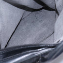 GUCCI Hand Bag Suede 2way Black Silver Auth ti2978-11