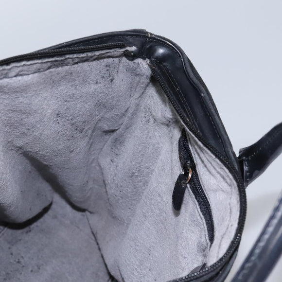 GUCCI Hand Bag Suede 2way Black Silver Auth ti2978