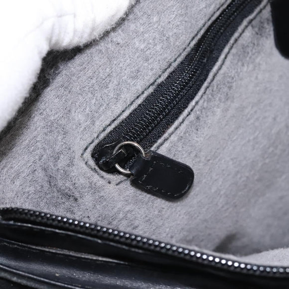 GUCCI Hand Bag Suede 2way Black Silver Auth ti2978