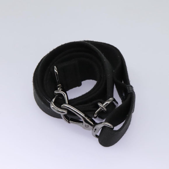 GUCCI Hand Bag Suede 2way Black Silver Auth ti2978