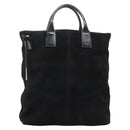 GUCCI Hand Bag Suede 2way Black Silver Auth ti2978-2