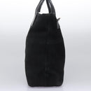 GUCCI Hand Bag Suede 2way Black Silver Auth ti2978-4