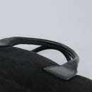 GUCCI Hand Bag Suede 2way Black Silver Auth ti2978-14