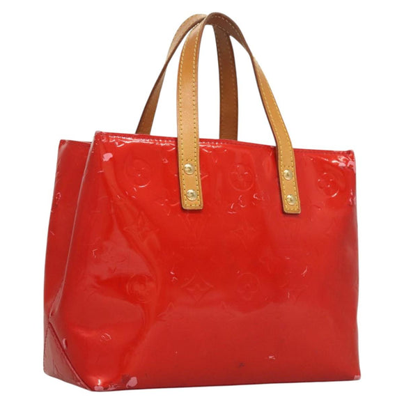 LOUIS VUITTON Monogram Vernis Reade PM Hand Bag Red Rouge M91088 LV Auth ti2980