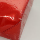LOUIS VUITTON Monogram Vernis Reade PM Hand Bag Red Rouge M91088 LV Auth ti2980-15