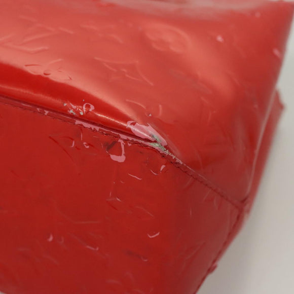 LOUIS VUITTON Monogram Vernis Reade PM Hand Bag Red Rouge M91088 LV Auth ti2980