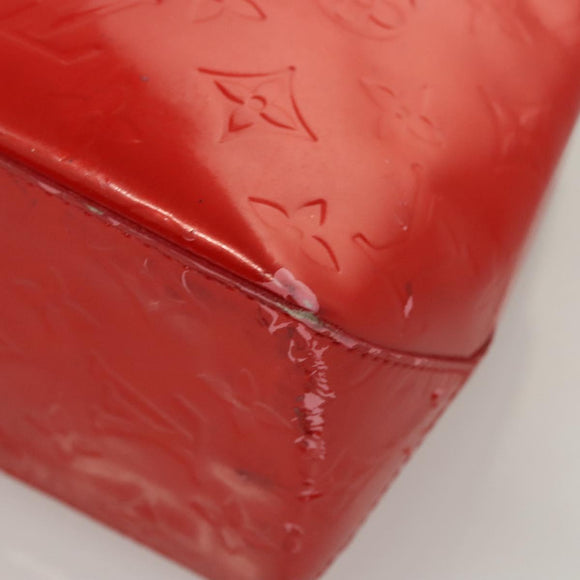 LOUIS VUITTON Monogram Vernis Reade PM Hand Bag Red Rouge M91088 LV Auth ti2980