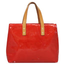 LOUIS VUITTON Monogram Vernis Reade PM Hand Bag Red Rouge M91088 LV Auth ti2980-13