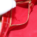 LOUIS VUITTON Monogram Vernis Reade PM Hand Bag Red Rouge M91088 LV Auth ti2980-23