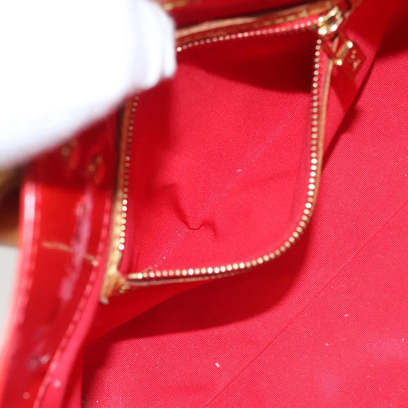 LOUIS VUITTON Monogram Vernis Reade PM Hand Bag Red Rouge M91088 LV Auth ti2980