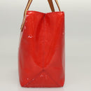 LOUIS VUITTON Monogram Vernis Reade PM Hand Bag Red Rouge M91088 LV Auth ti2980-3