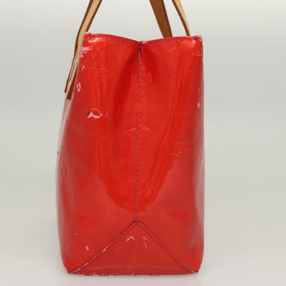 LOUIS VUITTON Monogram Vernis Reade PM Hand Bag Red Rouge M91088 LV Auth ti2980