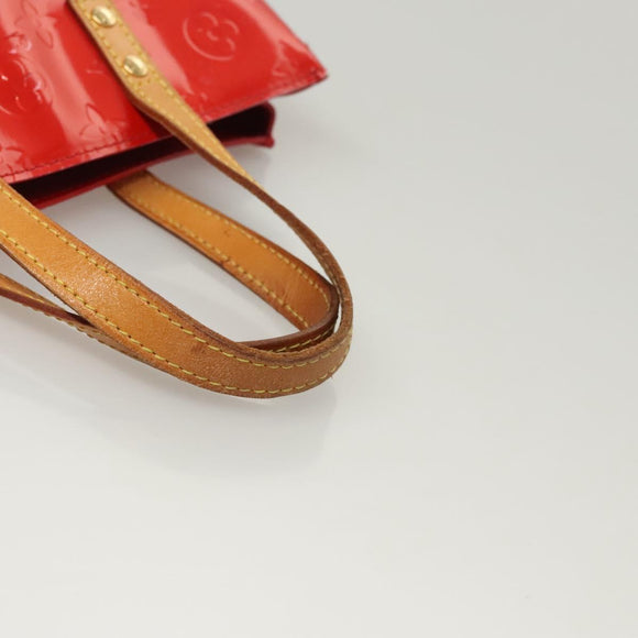 LOUIS VUITTON Monogram Vernis Reade PM Hand Bag Red Rouge M91088 LV Auth ti2980